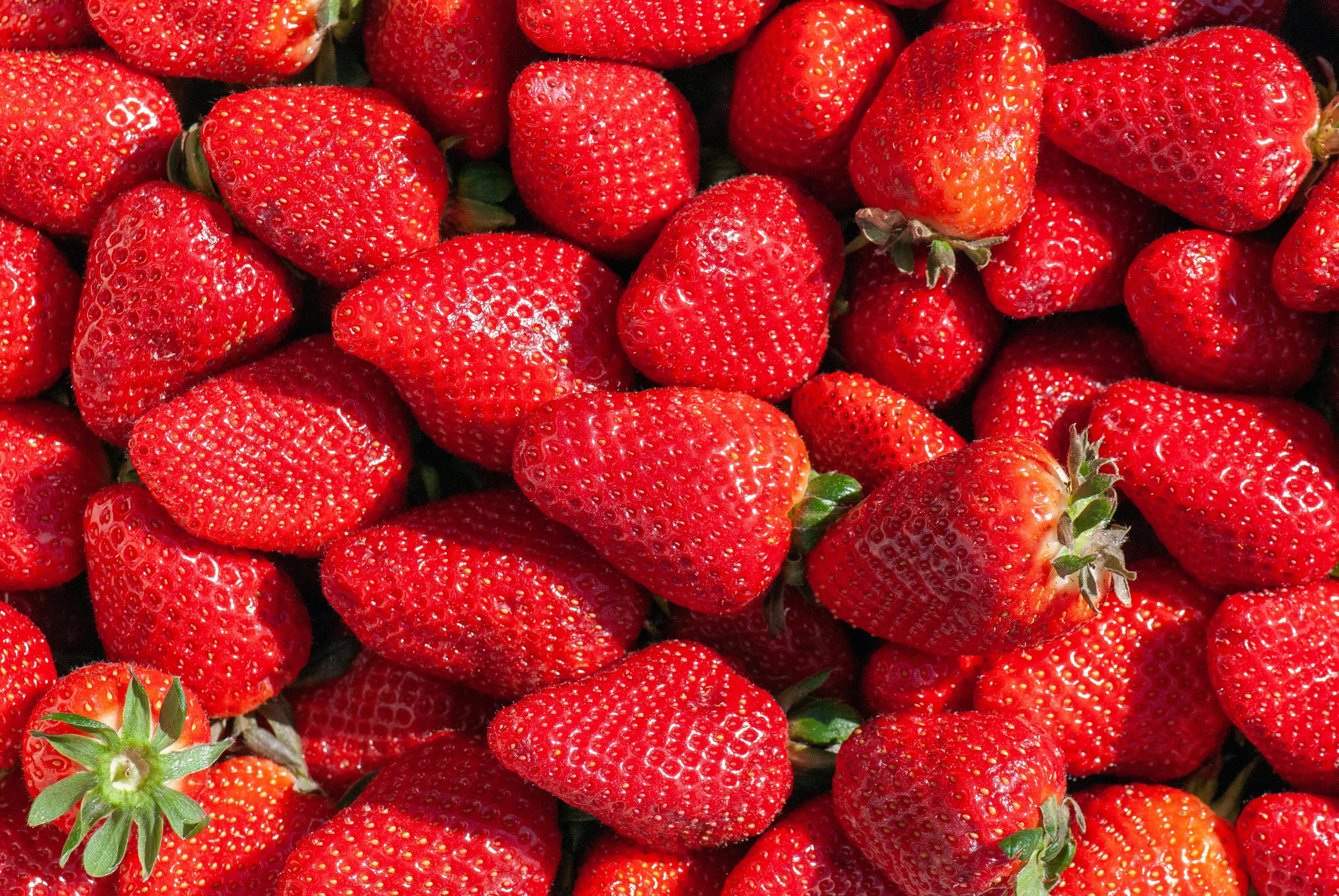 Sweet and juicy strawberries.